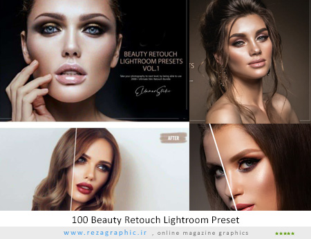 100 پریست لایت روم روتوش زیبایی - Beauty Retouch Lightroom Preset